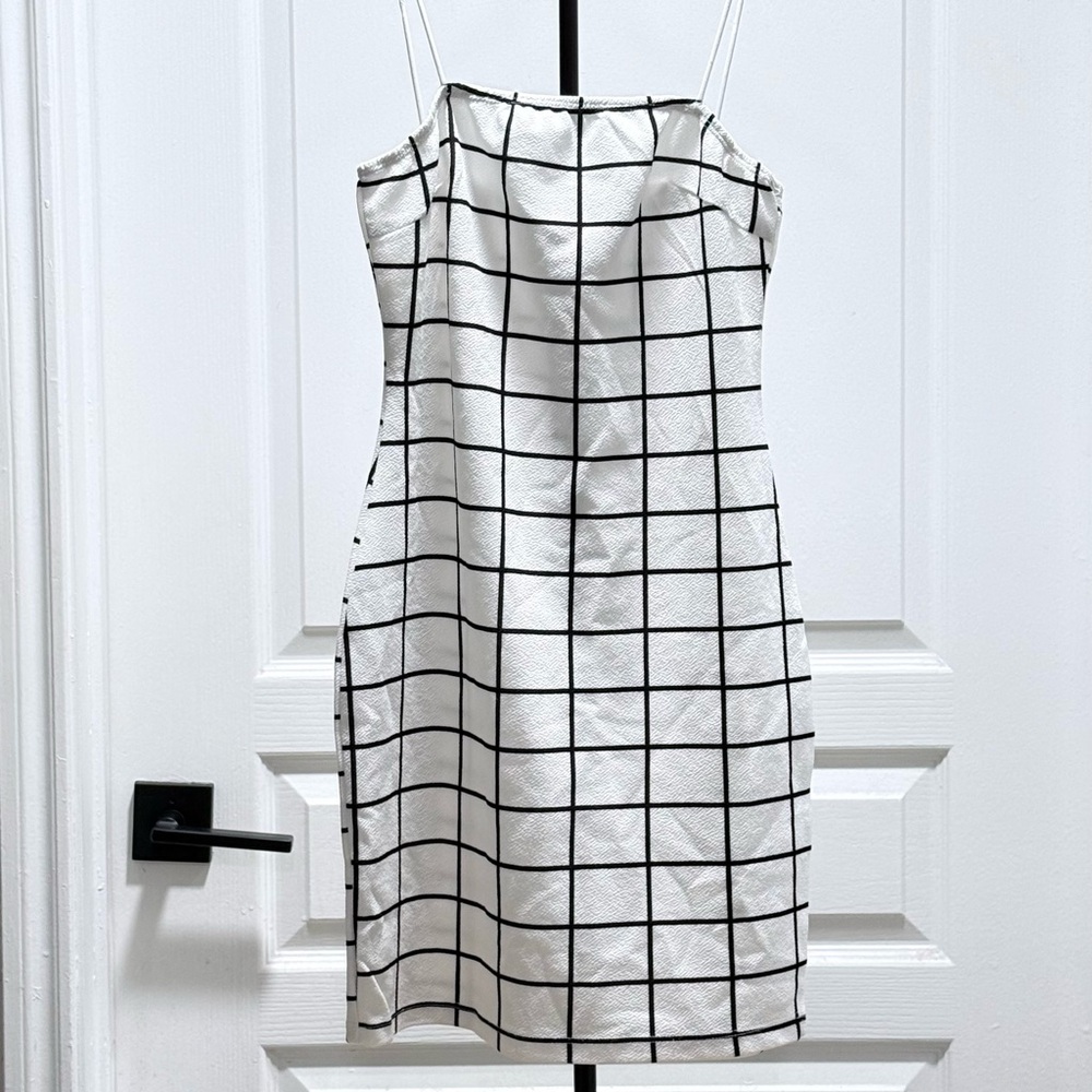 SHEIN White Dress with spaghetti straps.